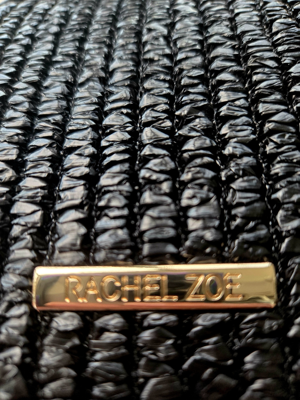 NEW Rachel Zoe Black Shoulder Handbag with Gold Hardware and Bag Charm NWT - Picture 7 of 9